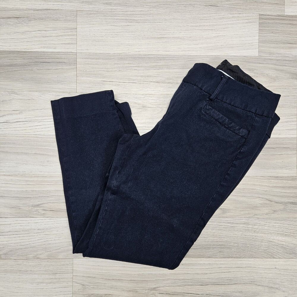 BANANA REPUBLIC Womens Navy Blue Jackson Fit Tapered Leg Chino Pants Size 10